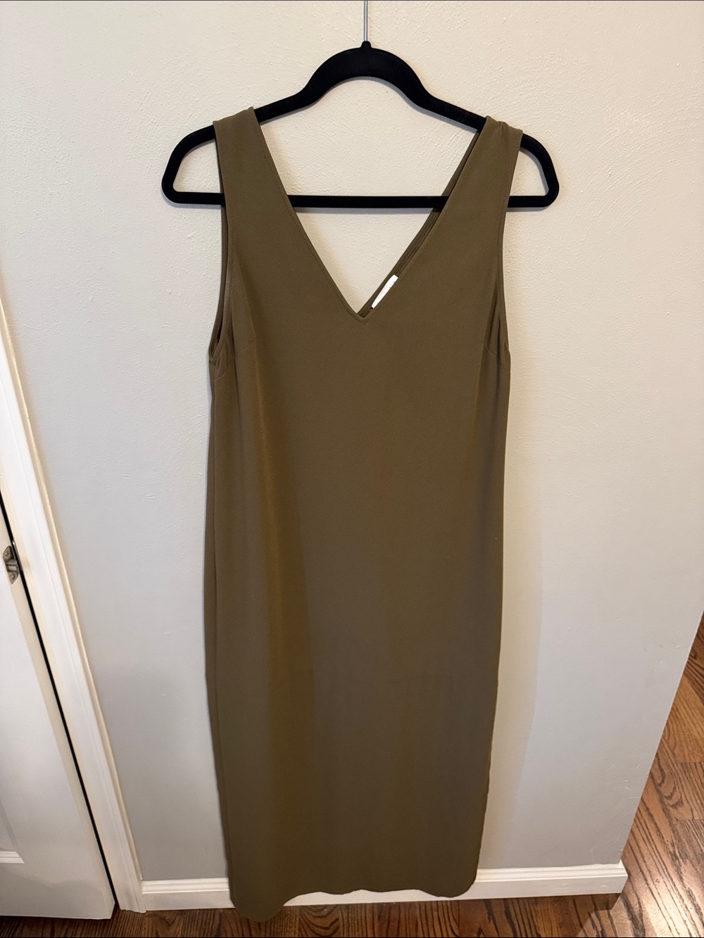 Leith Olive V-Neck Maxi Dress